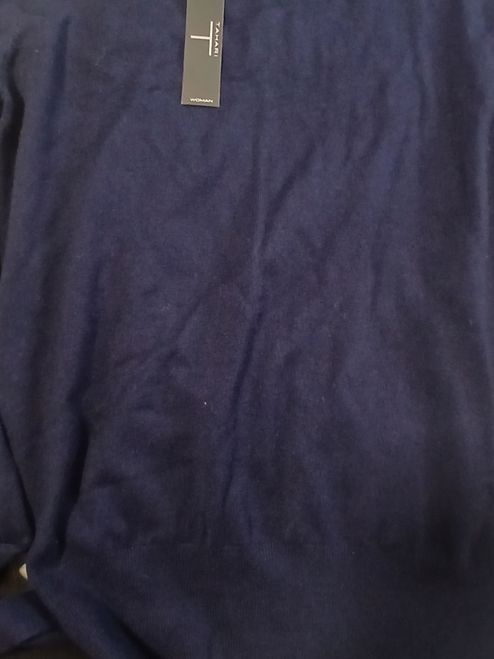 T Tahari Women's Navy Blue Crewneck Sweater